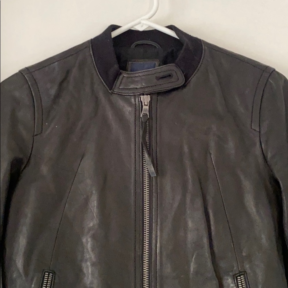 Gap Leather Motorcycle Jacket - Small - image 4